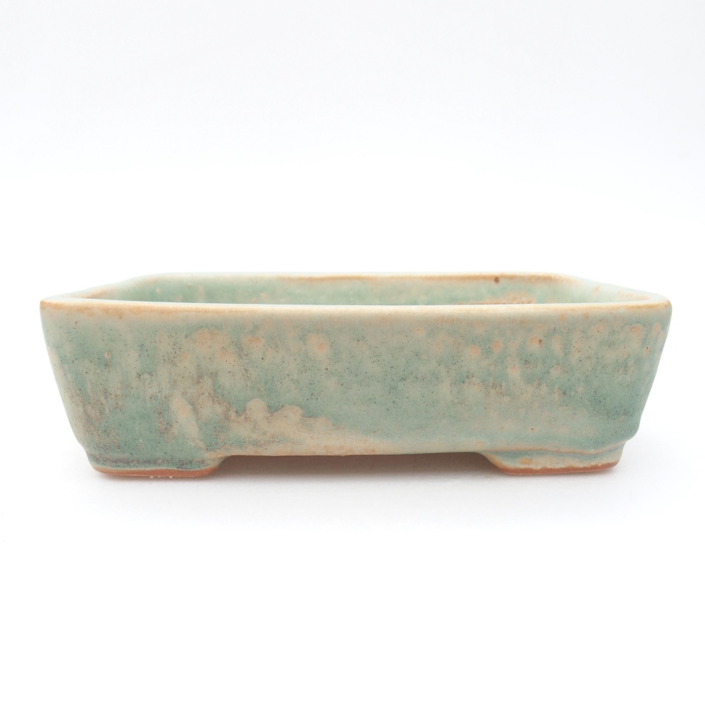 Ceramiczna miska bonsai 18 x 13,5 x 5 cm, kolor zielony