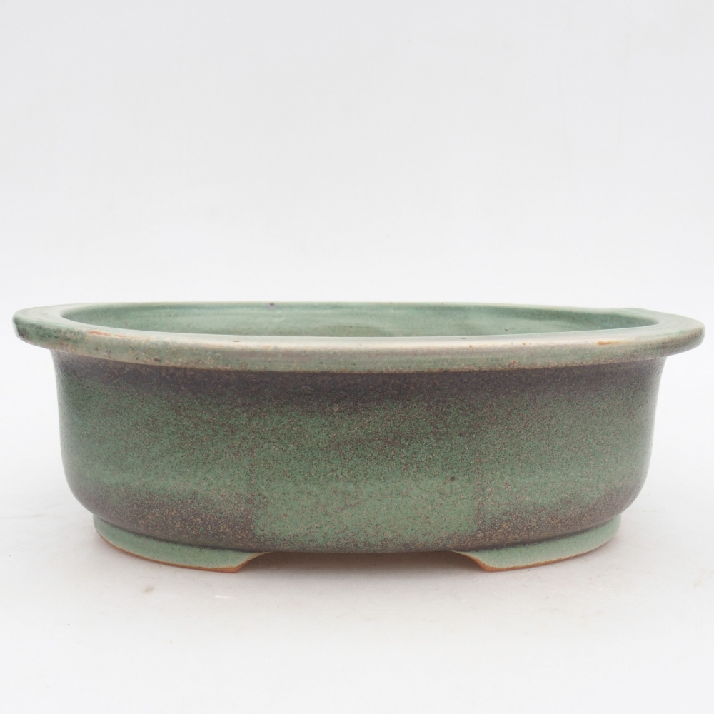 Ceramiczna miska na bonsai 26 x 22 x 8 cm, zielona