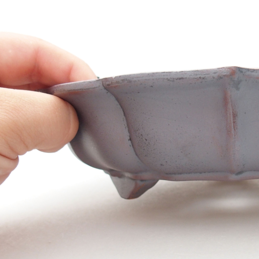Ceramiczna miska bonsai 18 x 18 x 5 cm, kolor metaliczny