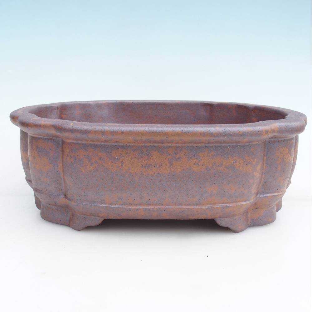 Ceramiczna miska do bonsai 31,5 x 27,5 x 10 cm, kolor metaliczny