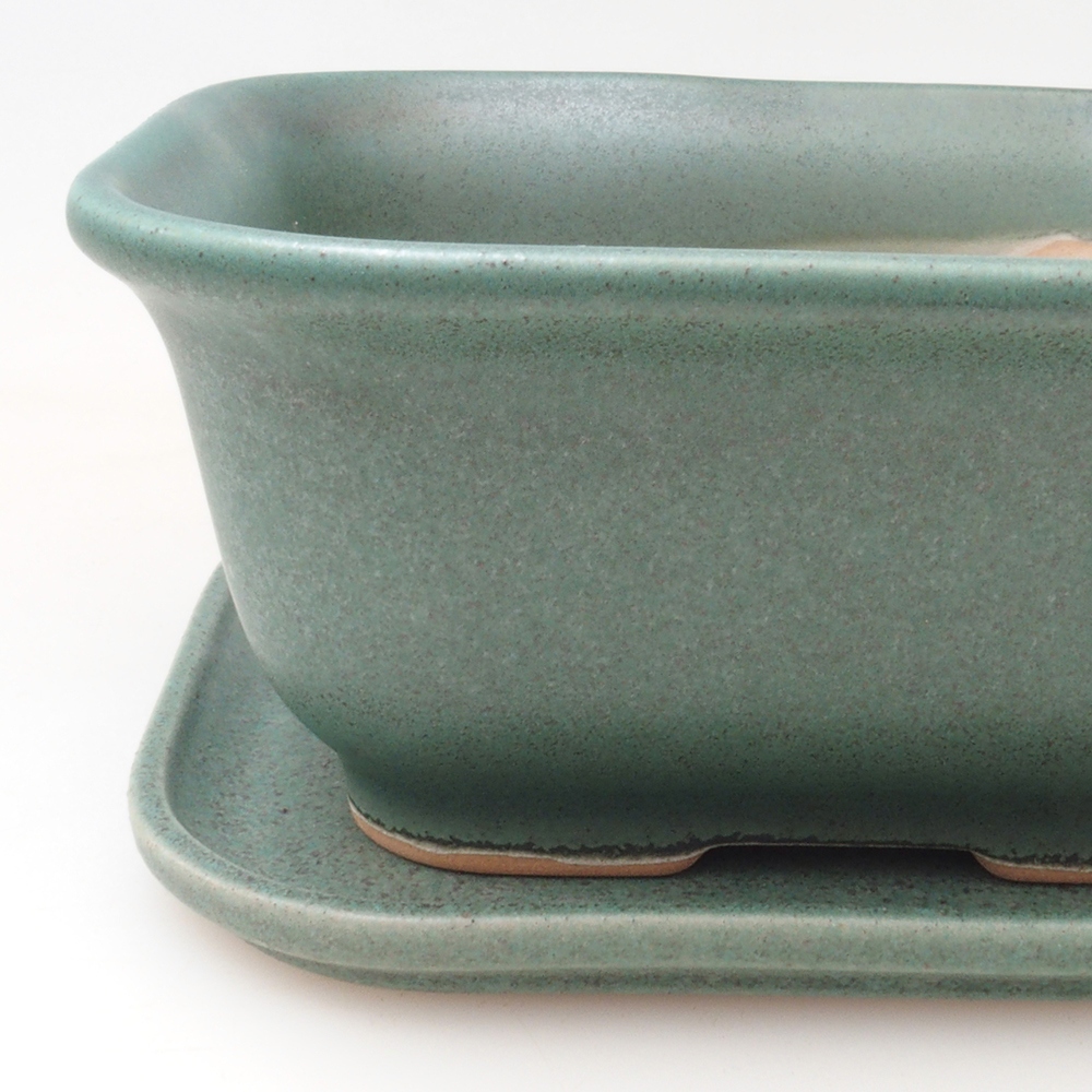 Bonsai bowl + spodek H01 - 12x9x5 cm