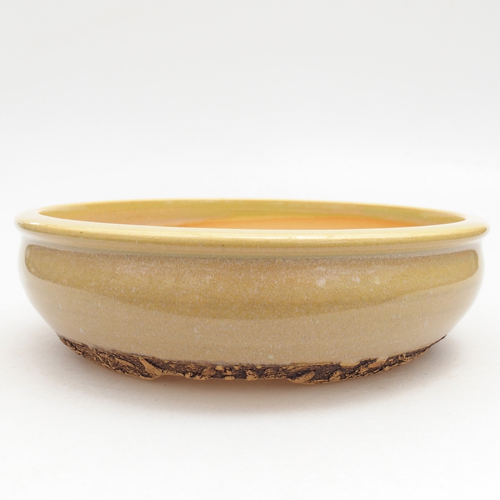 Ceramiczna miska do bonsai 18 x 18 x 5 cm, kolor zielony