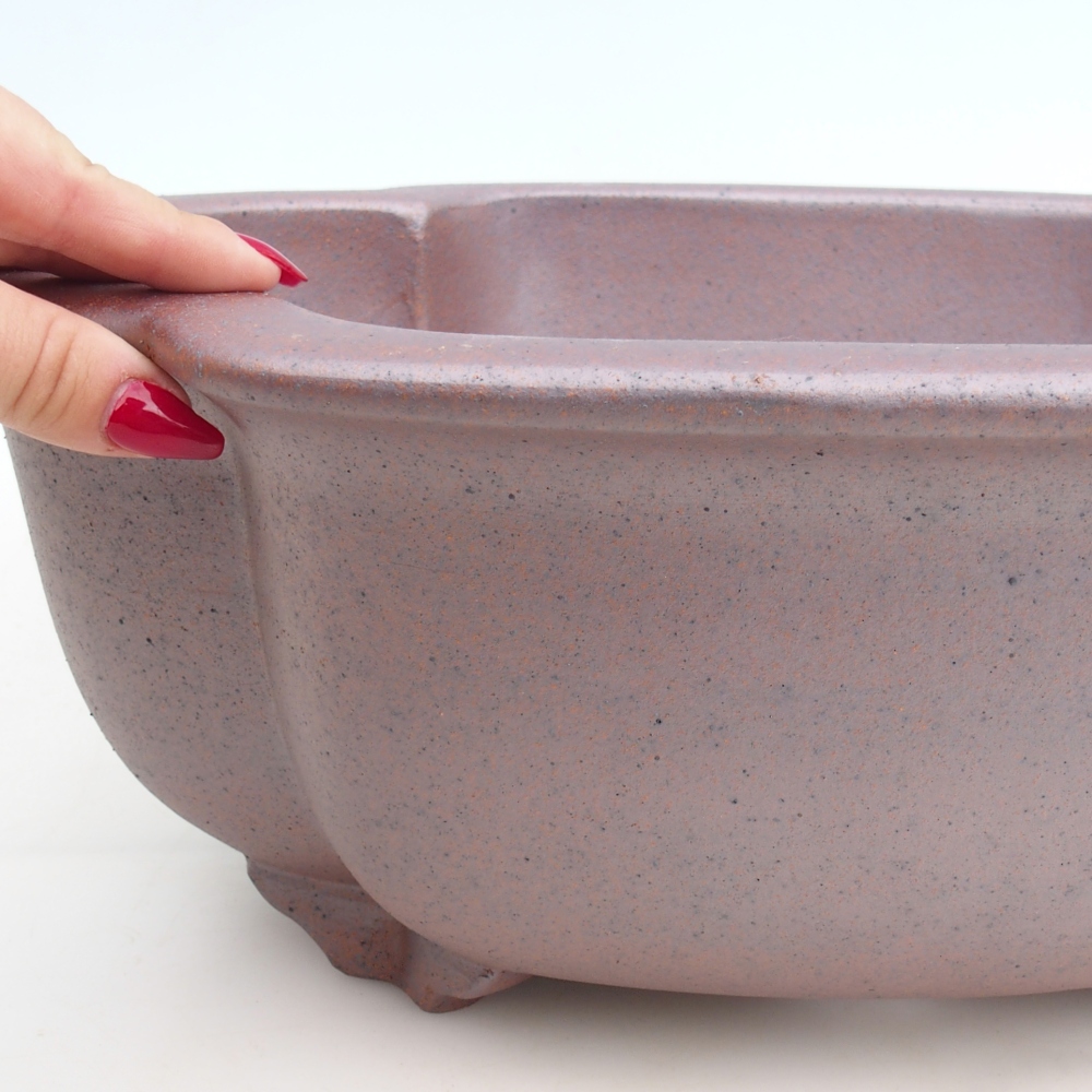 Ceramiczna misa bonsai 39,5 x 30 x 14,5 cm, kolor metaliczny - WYŁĄCZNIE ODBIÓR OSOBISTY lub transport paletowy