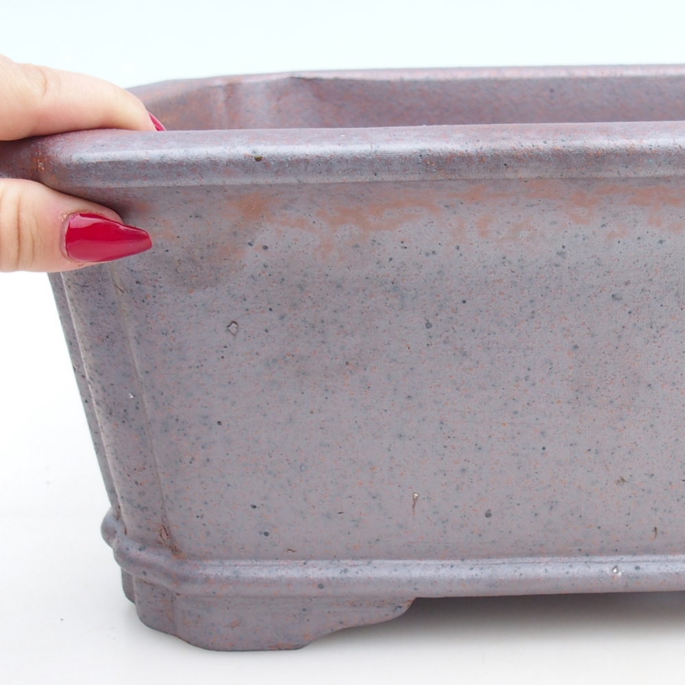 Ceramiczna miska na bonsai 36 x 28 x 13 cm, kolor metaliczny