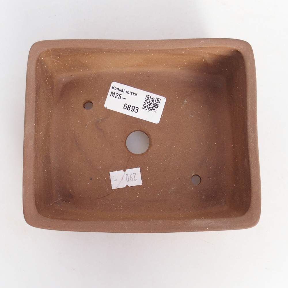 Ceramiczna miska do bonsai 14,5 x 12,5 x 5 cm, brązowa