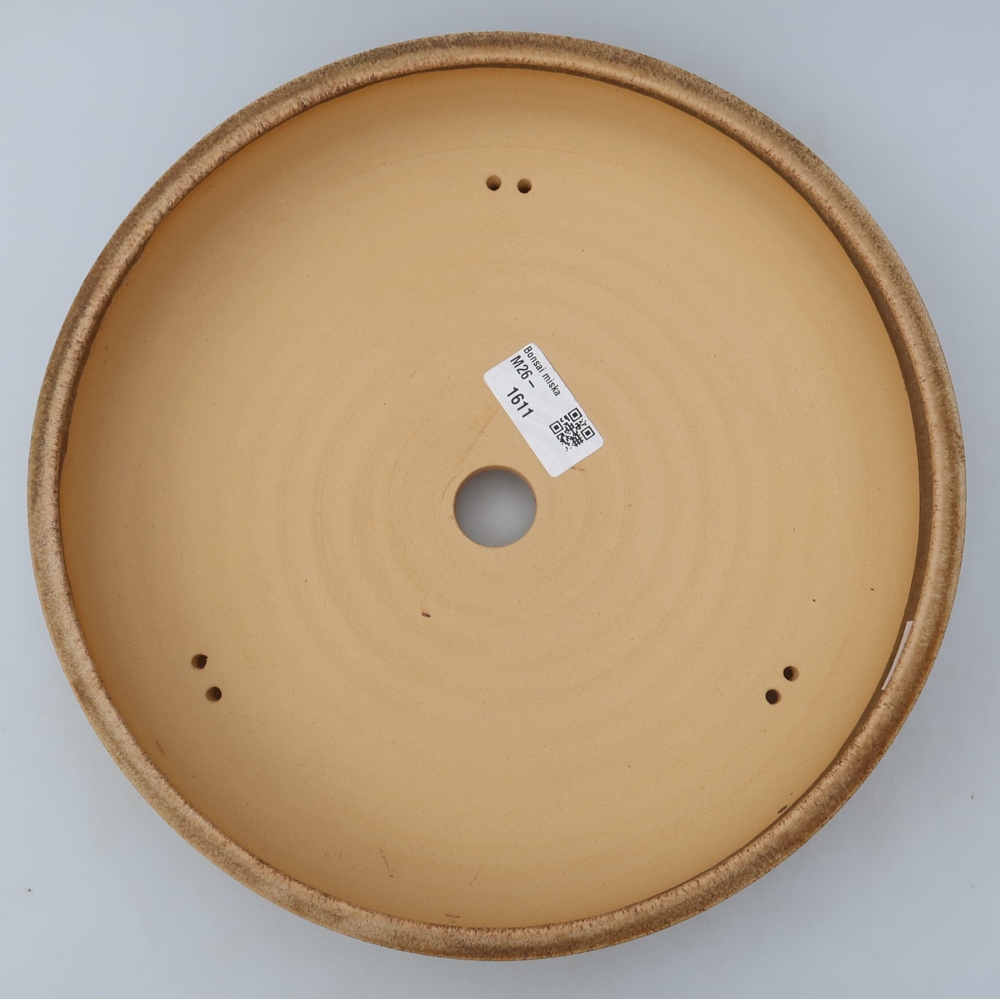Ceramiczna miska do bonsai 26,5 x 26,5 x 5,5 cm, kolor brązowy