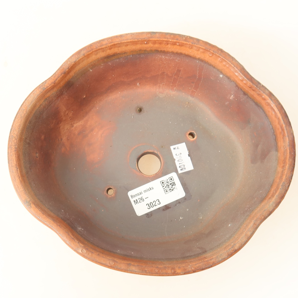 Ceramiczna miska do bonsai 18,5 x 16,5 x 6 cm, kolor brązowy