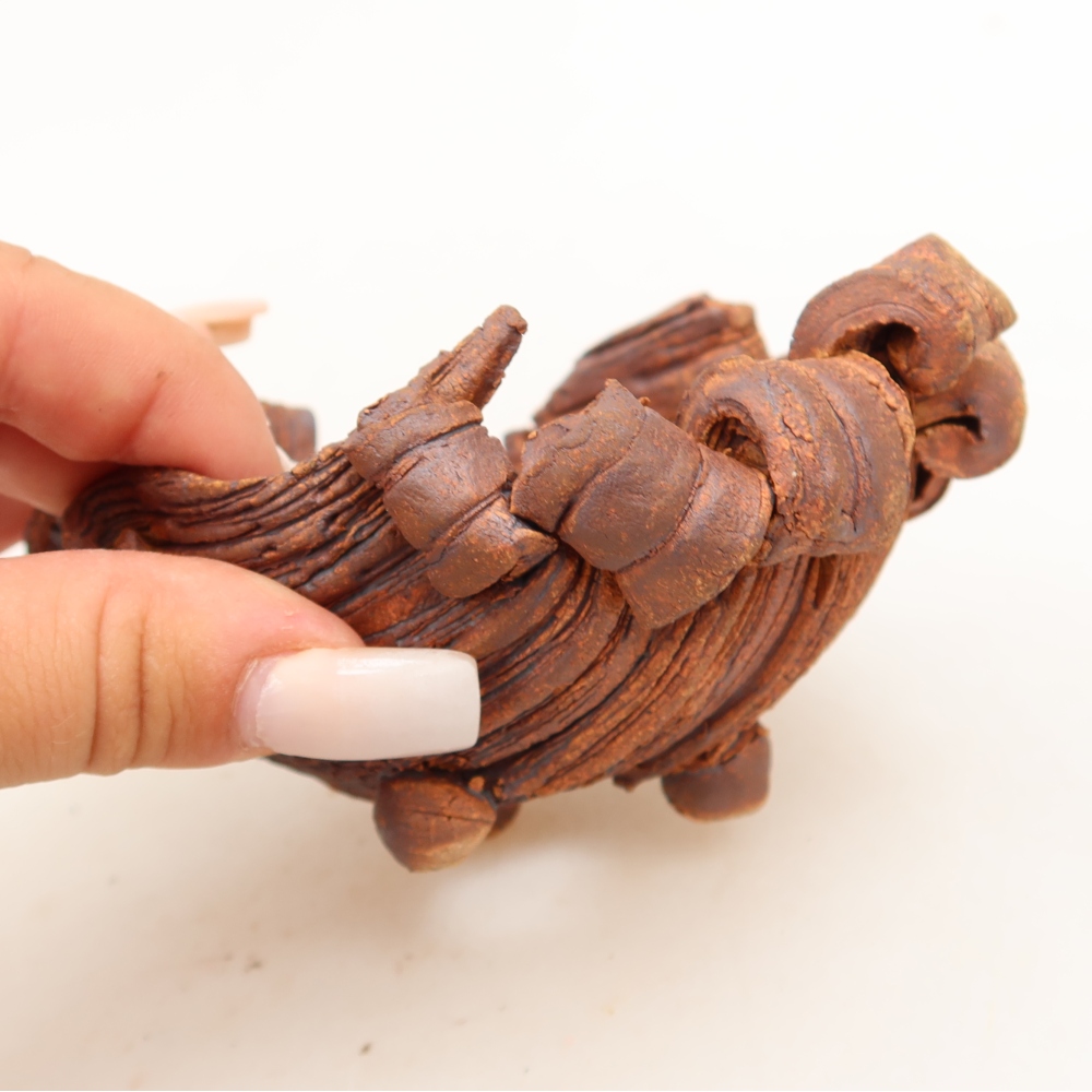 Ceramiczna skorupa  11,5 x 8,5 x 6,5 cm, kolor brązowy