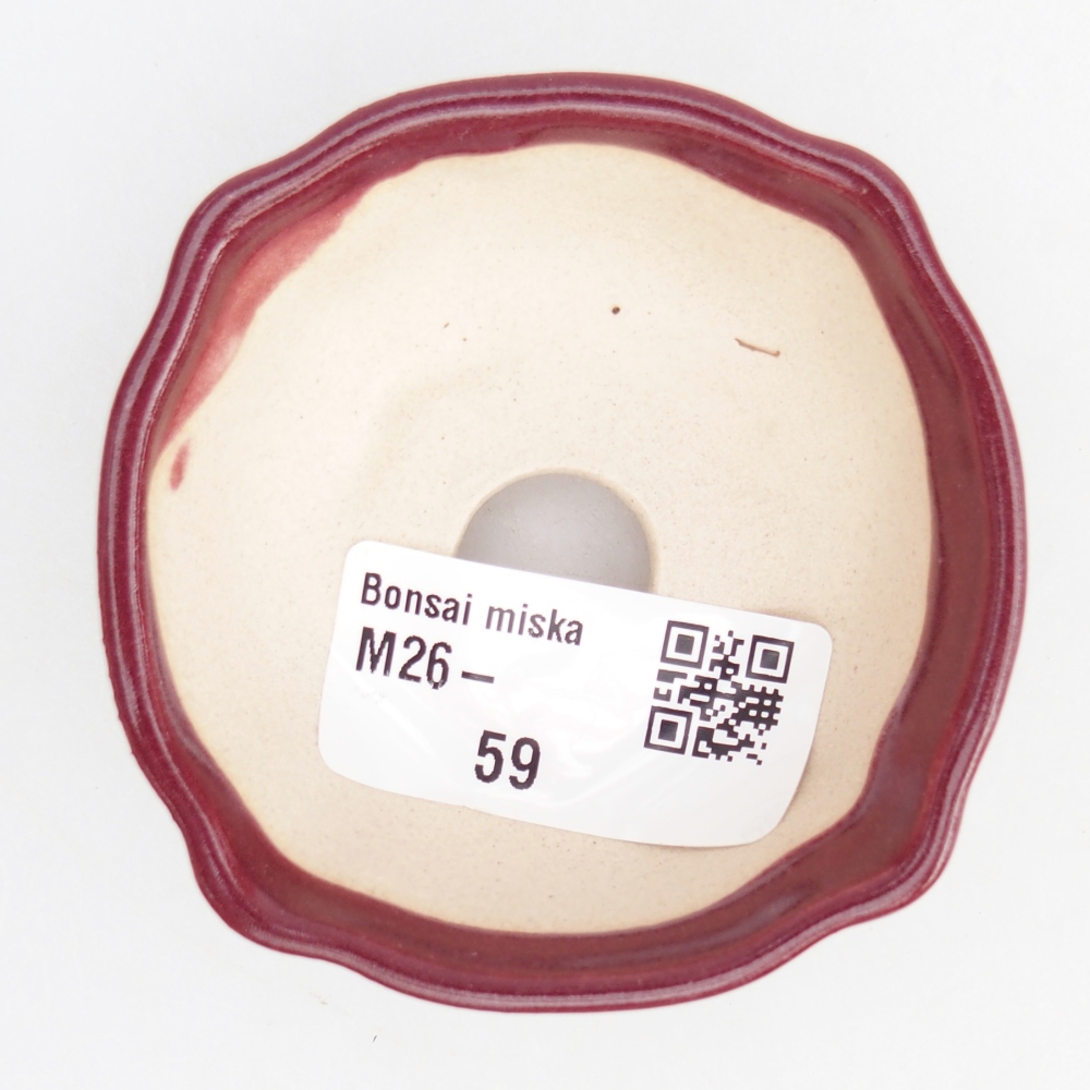 Mini miska do bonsai 6,5 x 6,5 x 3 cm, bordowa