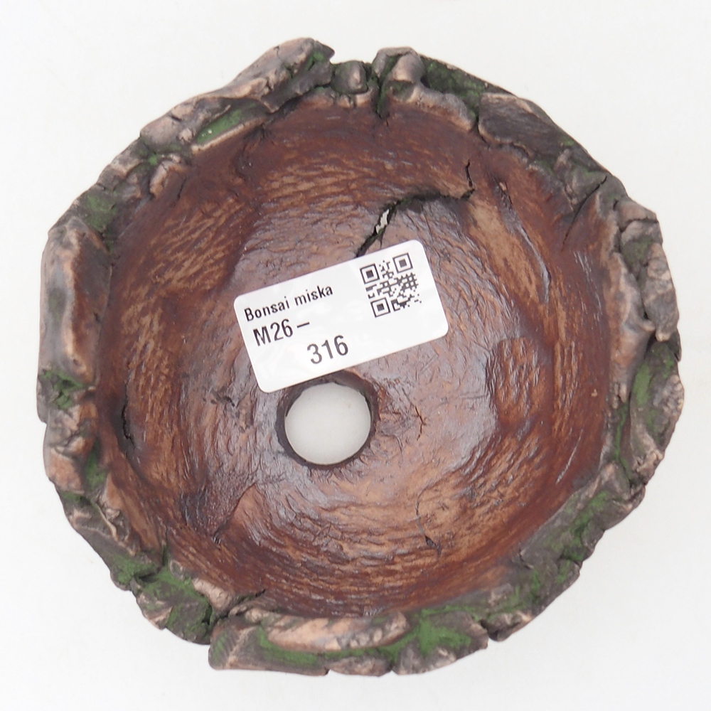 Ceramiczna muszla 10,5 x 10,5 x 8 cm, kolor zielony