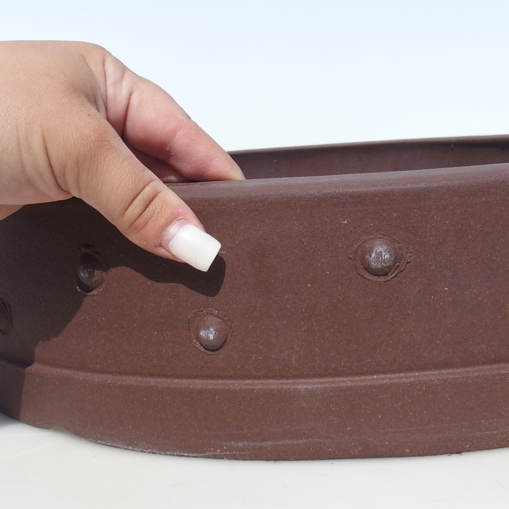 Misa do bonsai 41,5 x 41,5 x 9,5 cm - brązowa