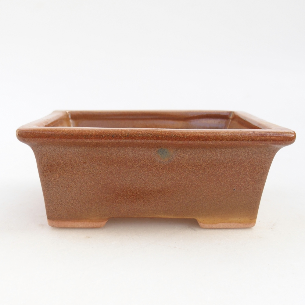 Ceramiczna miska na bonsai 11,5 x 9 x 4,5 cm, brązowa