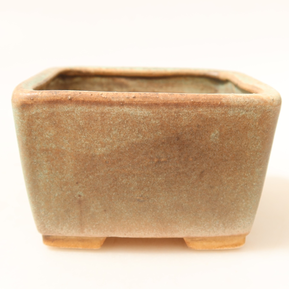 Ceramiczna miska do bonsai 8,5 x 8,5 x 5,5 cm, zielona