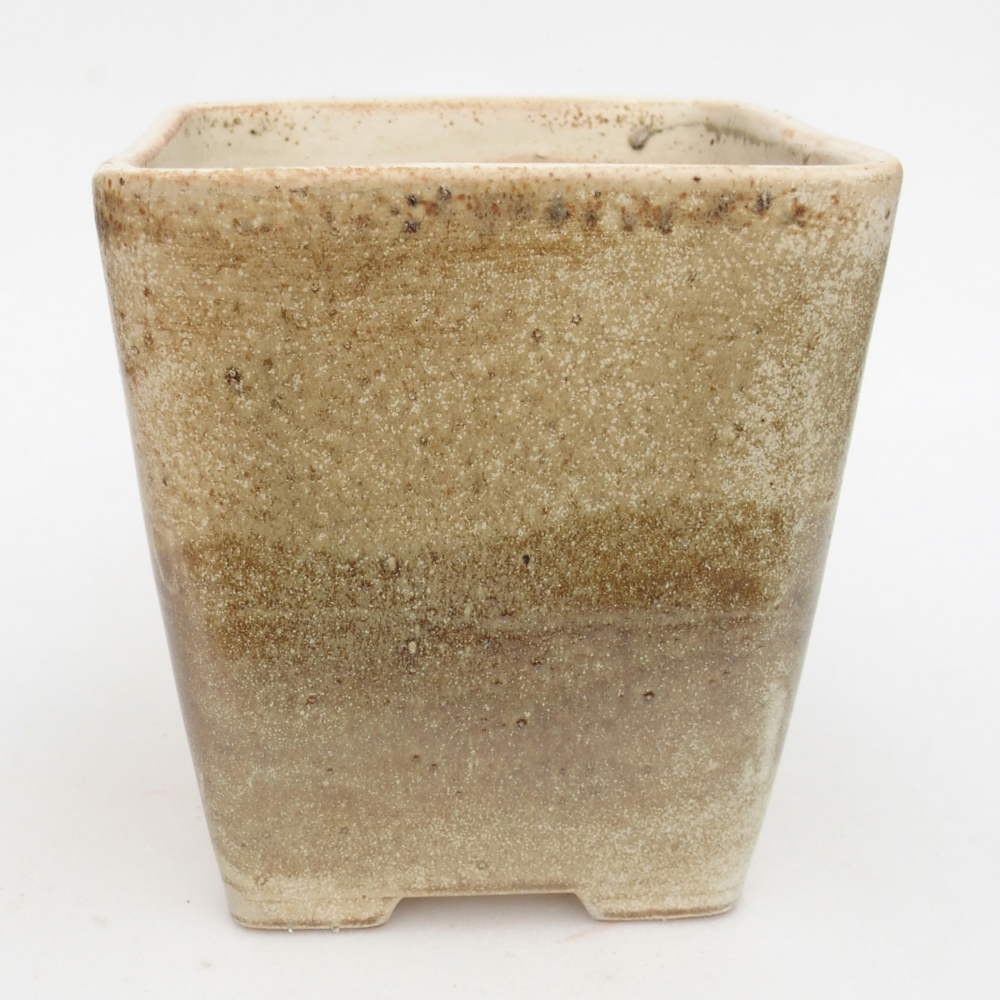 Ceramiczna miska do bonsai 13,5 x 13,5 x 15 cm, zielona