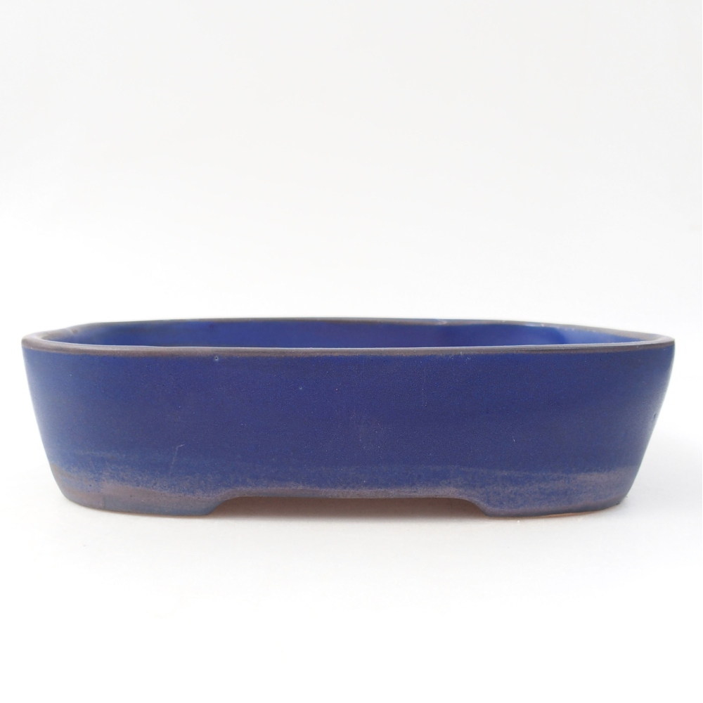 Ceramiczna miska bonsai 23 x 18 x 5,5 cm, kolor niebieski