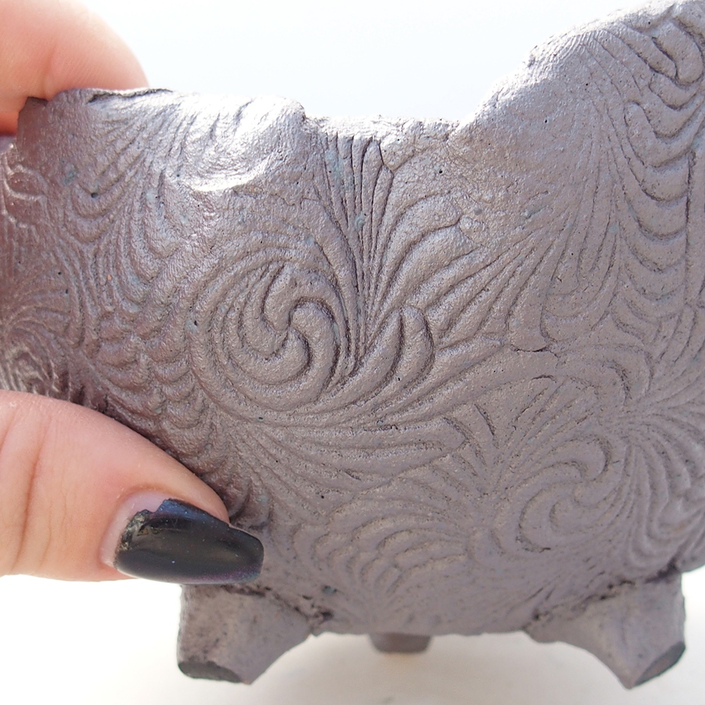 Muszla ceramiczna 13,5 x 13 x 7 cm, kolor metaliczny