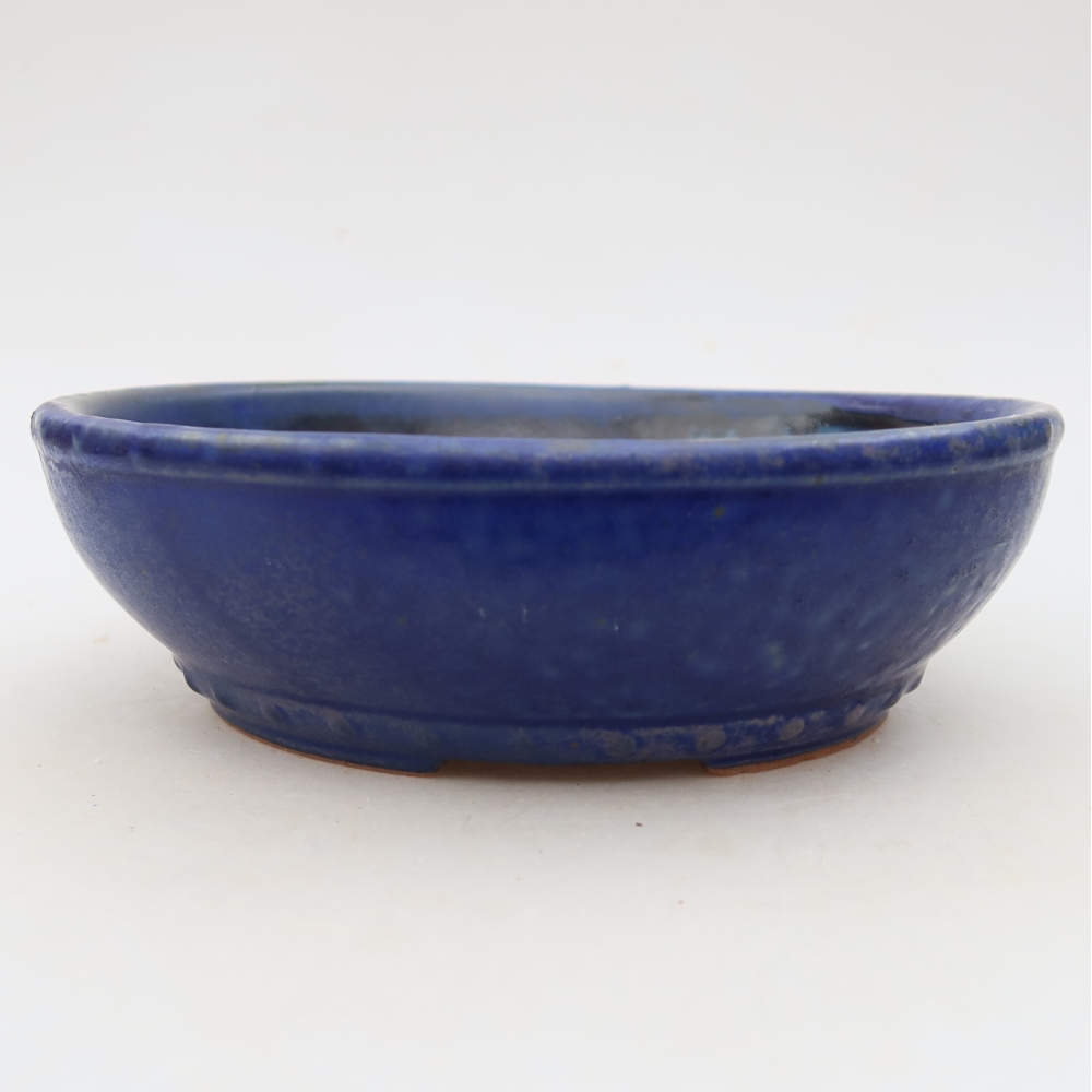 Ceramiczna miska do bonsai 18 x 18 x 5,5 cm, kolor niebieski