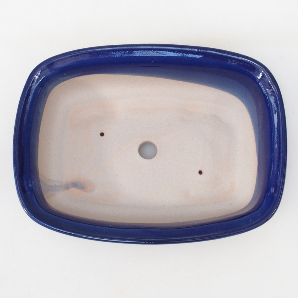 Bonsai bowl H09 - 30 x 23 x 7,5 cm. - niebieski