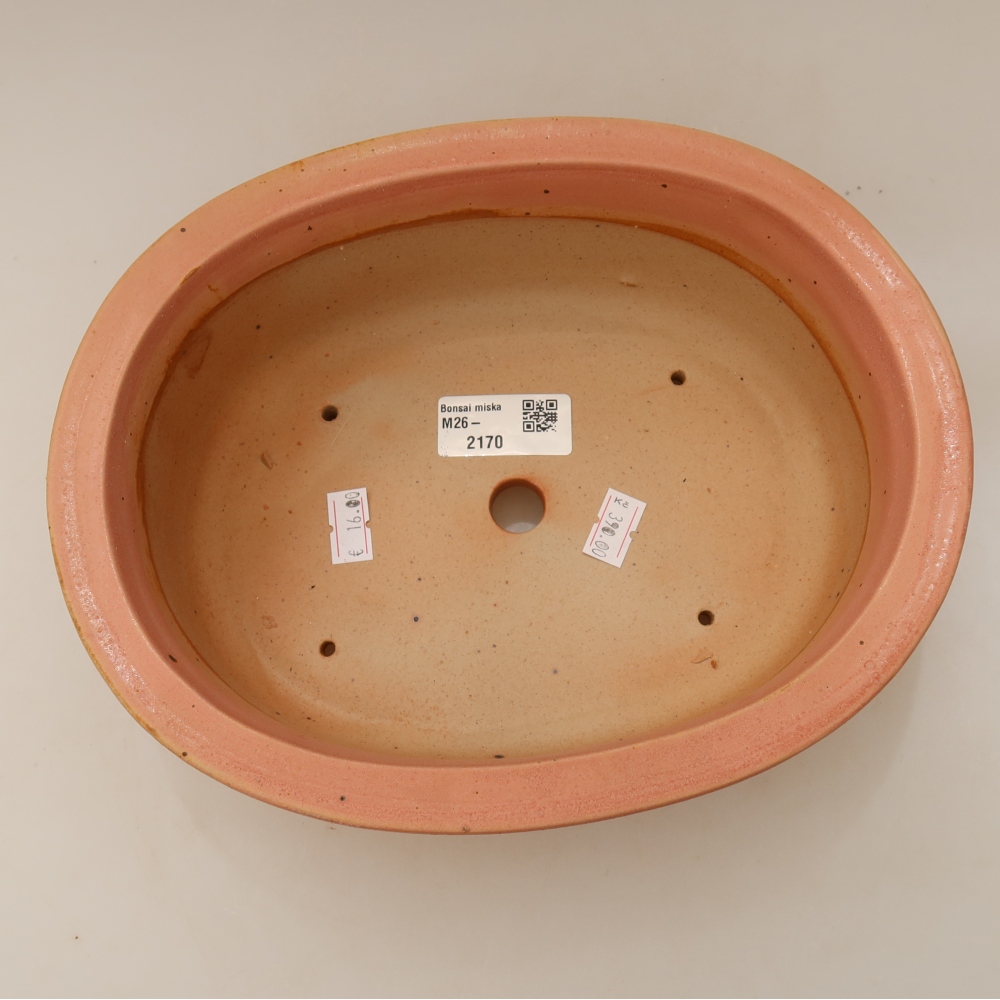 Ceramiczna miska do bonsai 23 x 19 x 8 cm, kolor różowy