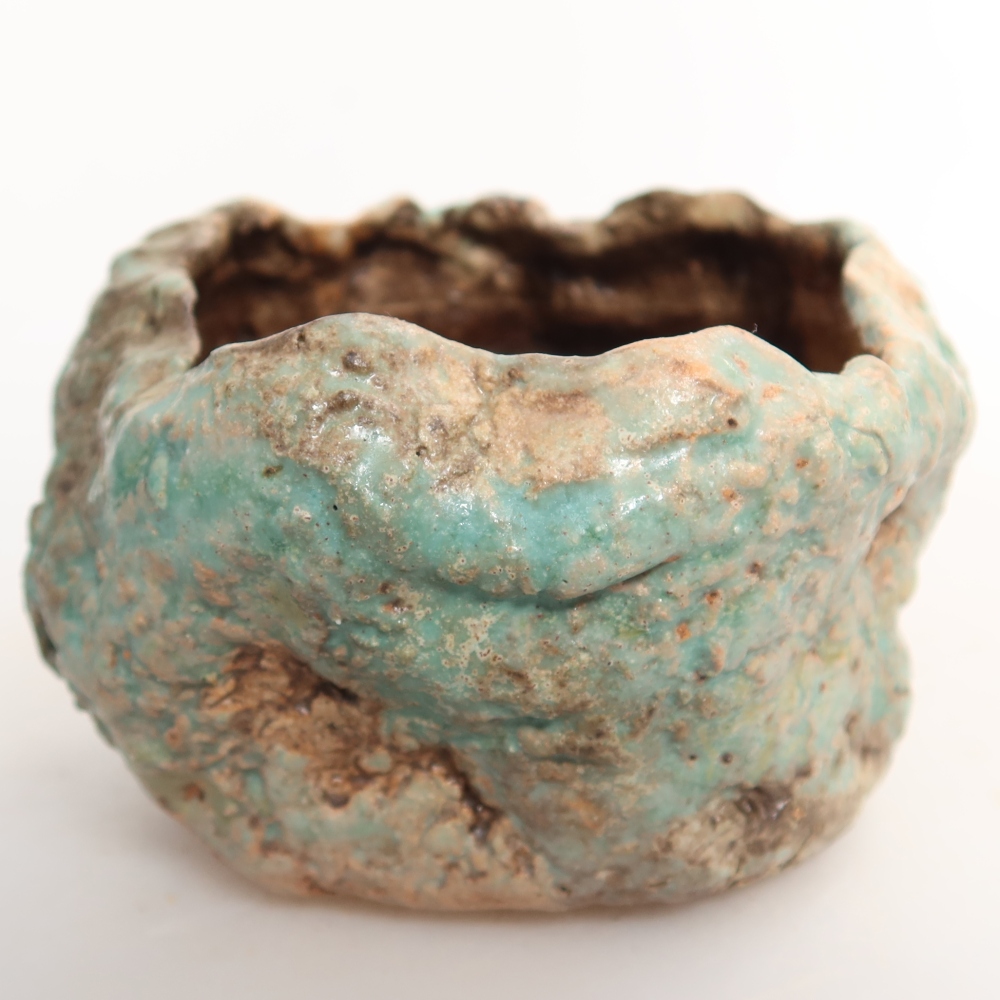 Ceramiczna skorupka  7,5 x 7 x 5,5 cm, kolor zielony