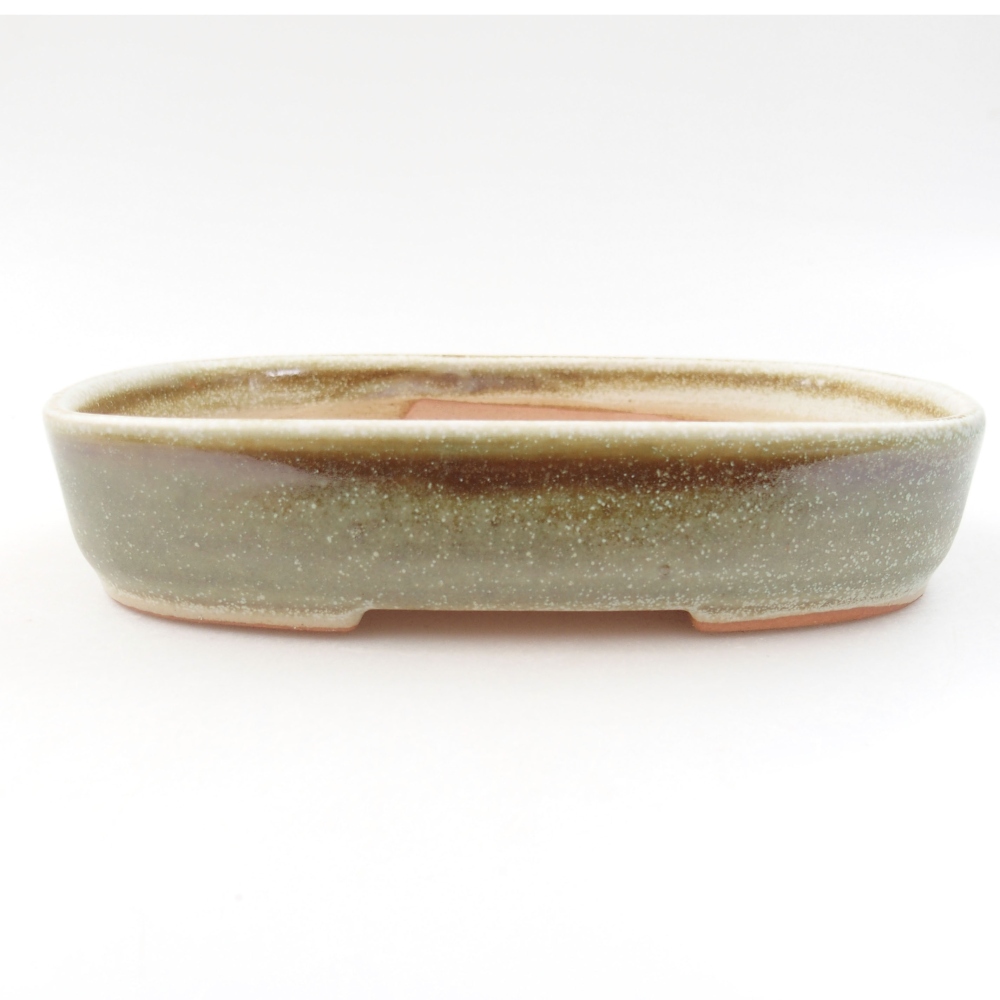 Ceramiczna miska bonsai 16 x 11 x 3,5 cm, kolor zielony