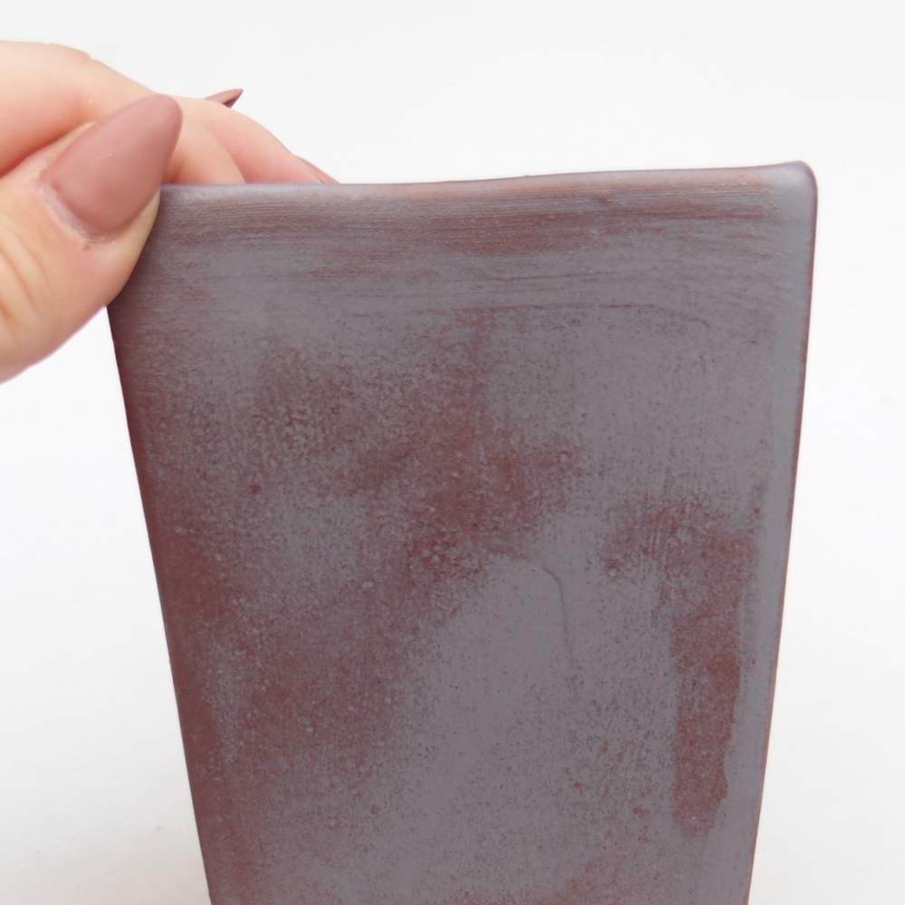 Ceramiczna miska na bonsai 9 x 9 x 12,5 cm, kolor metaliczny