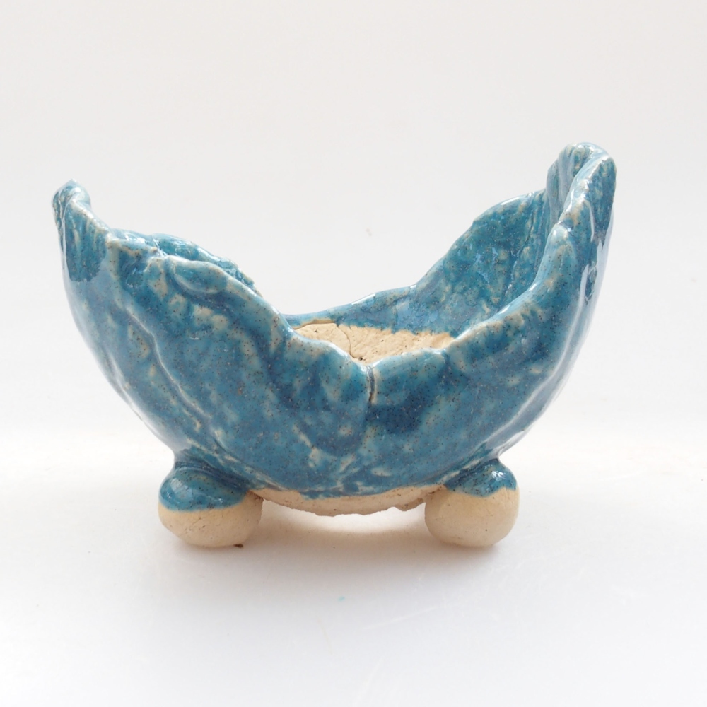 Muszla ceramiczna 8 x 7 x 5,5 cm, kolor niebieski