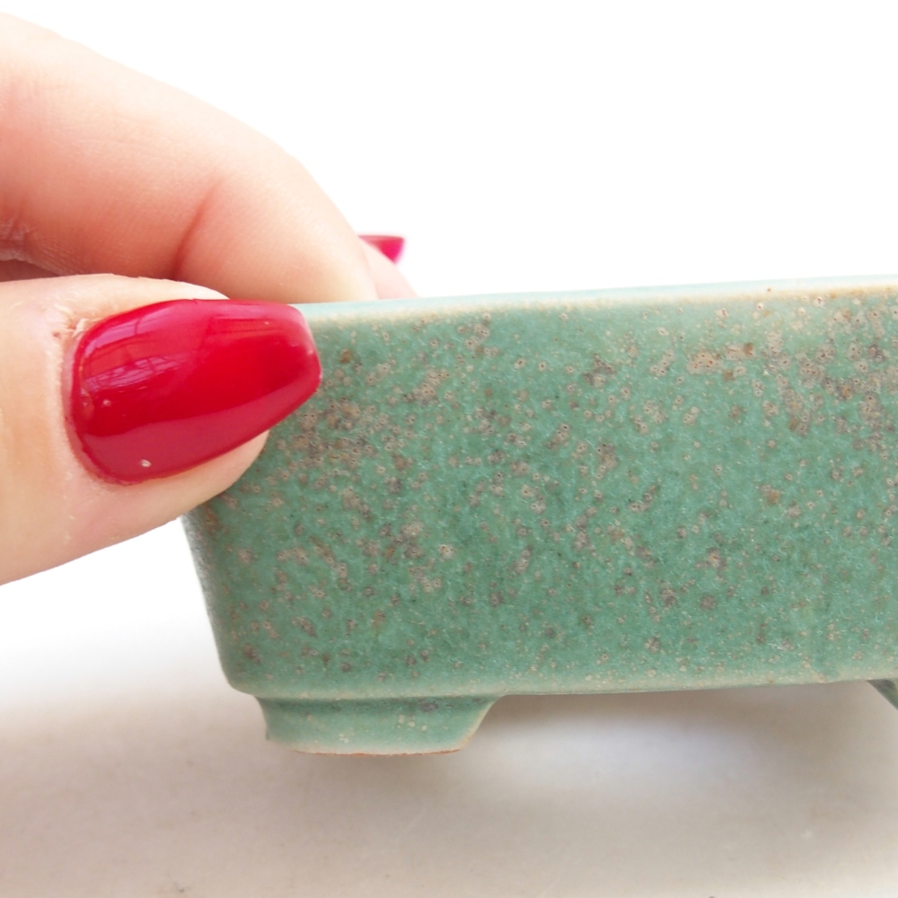 Ceramiczna miska do bonsai 8 x 7 x 3,5 cm, zielona