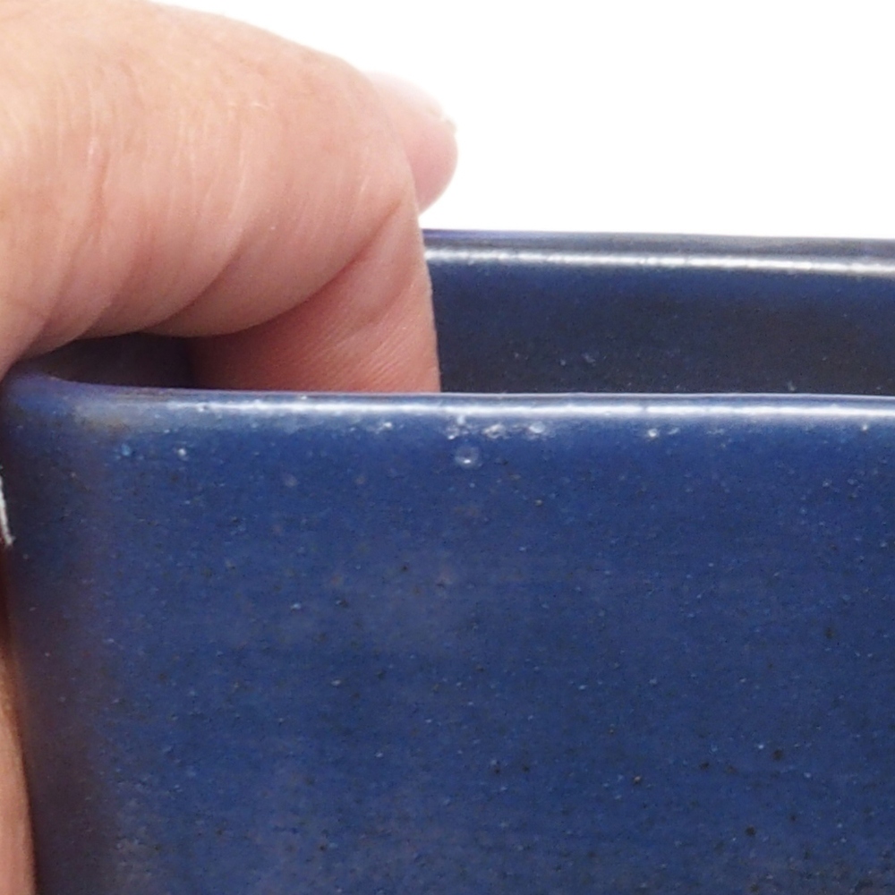 Ceramiczna miska bonsai 8,5 x 8,5 x 11 cm, kolor niebieski
