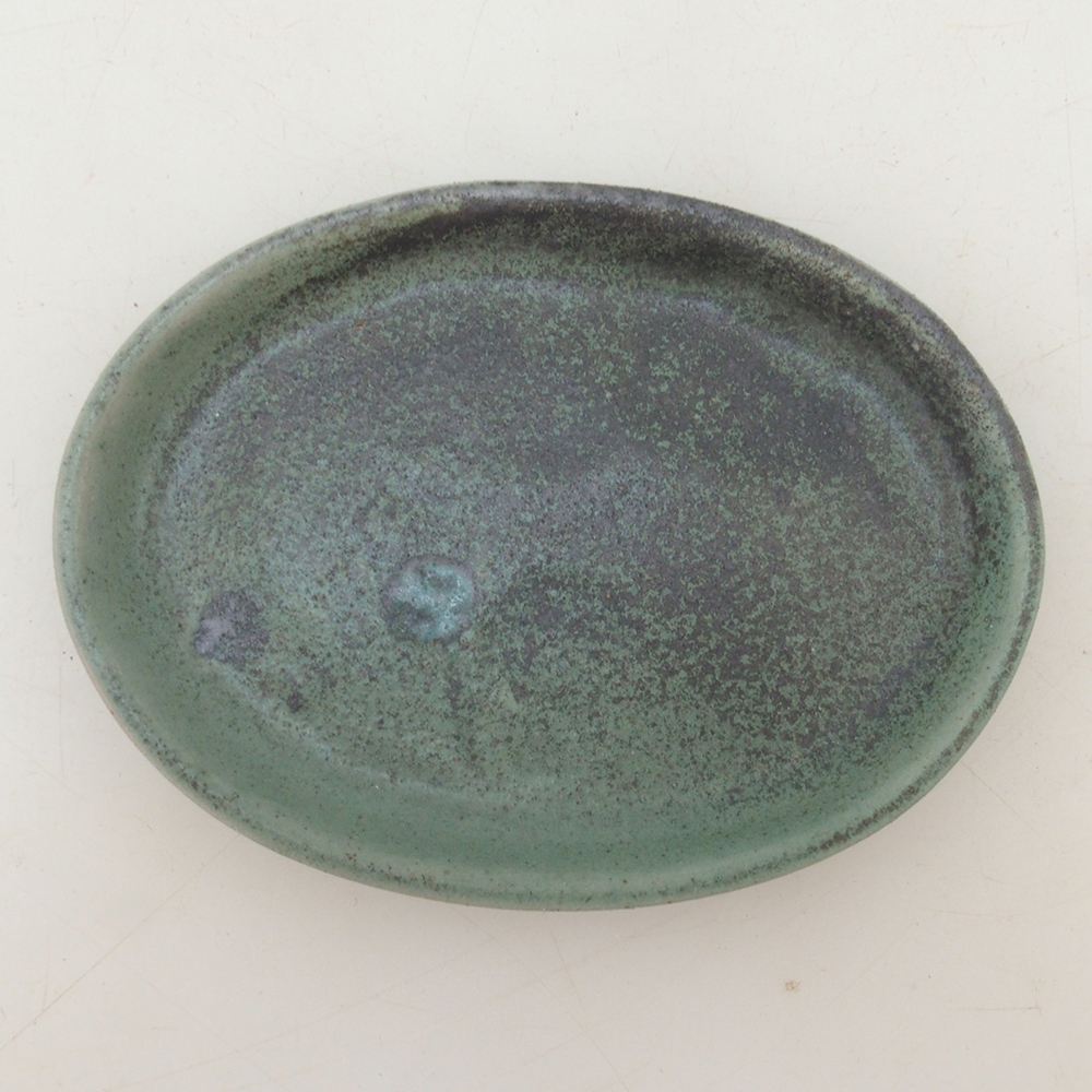 Ceramiczna miska H04 - 10,5 x 8 x 1 cm - zielona