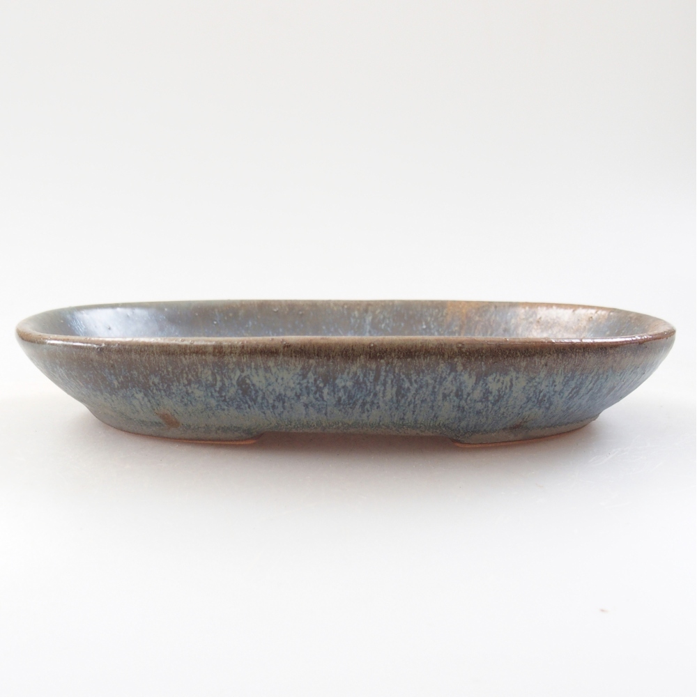 Ceramiczna miska do bonsai 15,5 x 11 x 2,5 cm, kolor niebieski