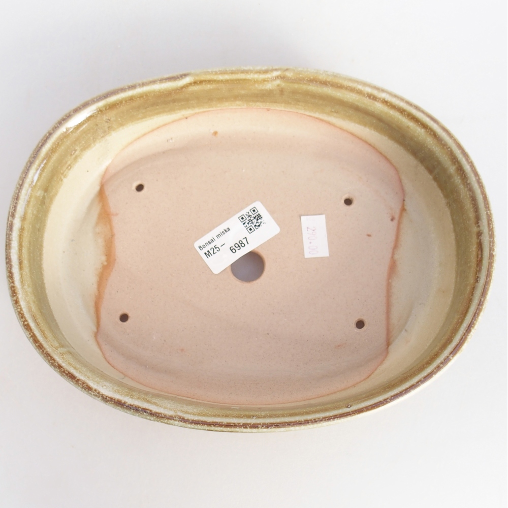 Ceramiczna miska do bonsai 22 x 17 x 5 cm, zielona