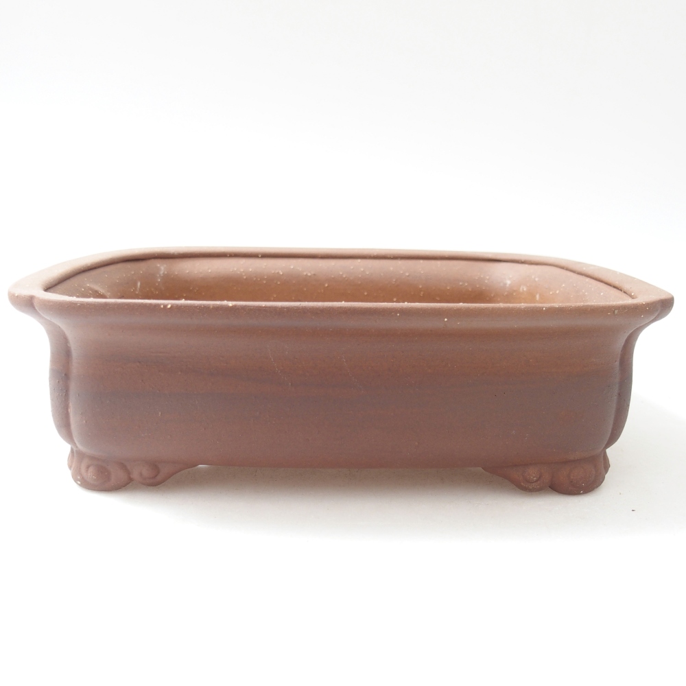 Ceramiczna miska do bonsai 19,5 x 17 x 5,5 cm, brązowa