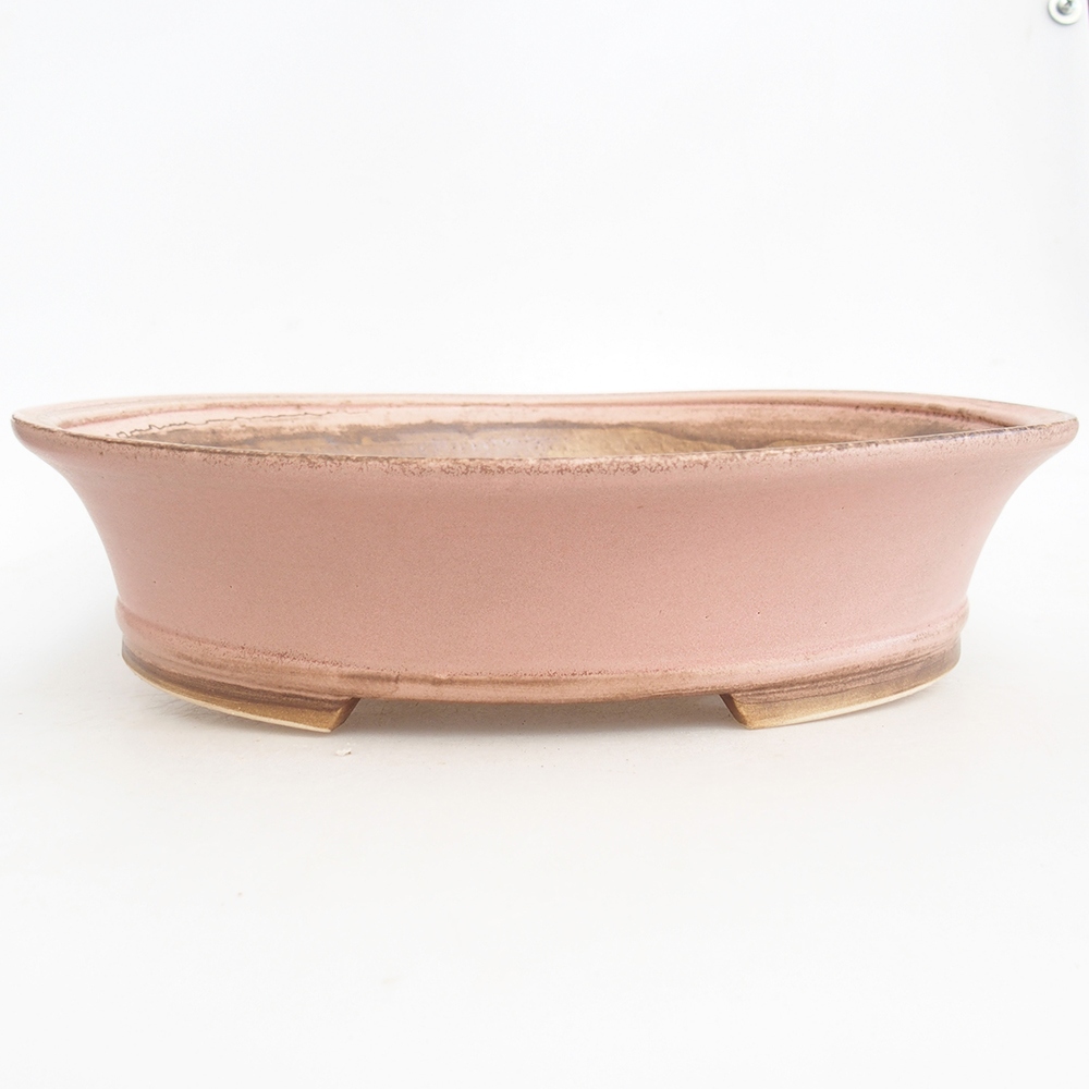 Ceramiczna miska na bonsai 32,5 x 28 x 7,5 cm, różowa