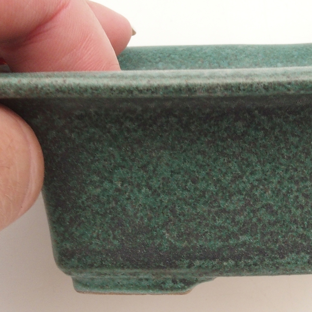 Bonsai bowl H11 - 11,5 x 10 x 4 cm. - zielony