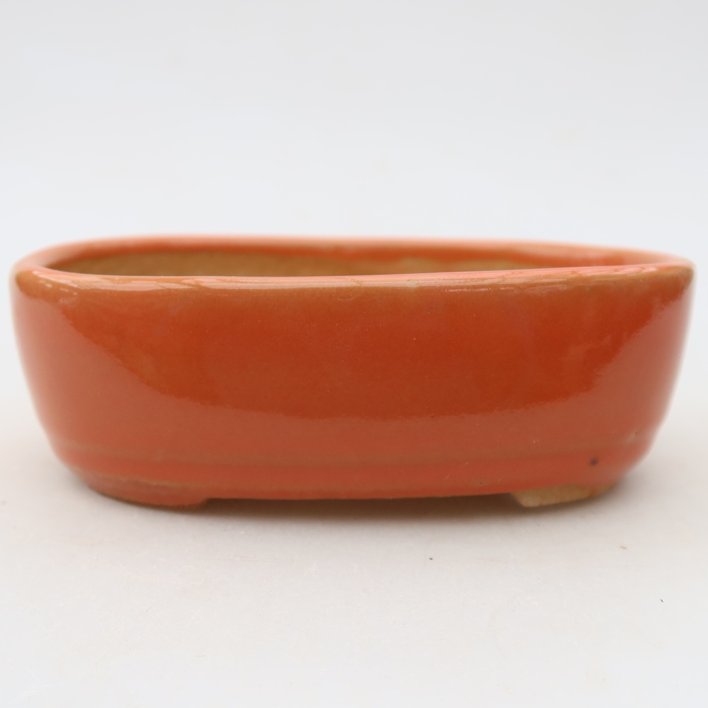 Ceramiczna miska do bonsai 13 x 8,5 x 4 cm, kolor pomarańczowy