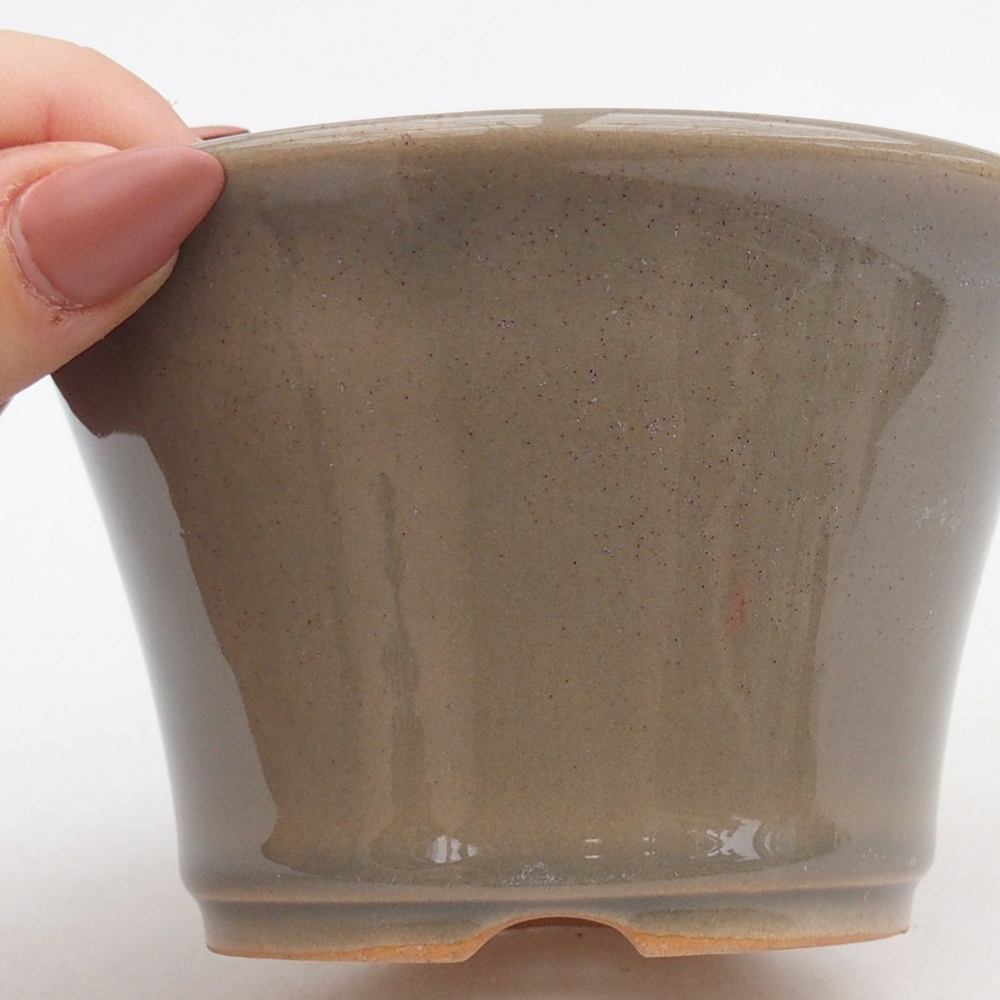 Ceramiczna miska na bonsai 11 x 11 x 7 cm, szara