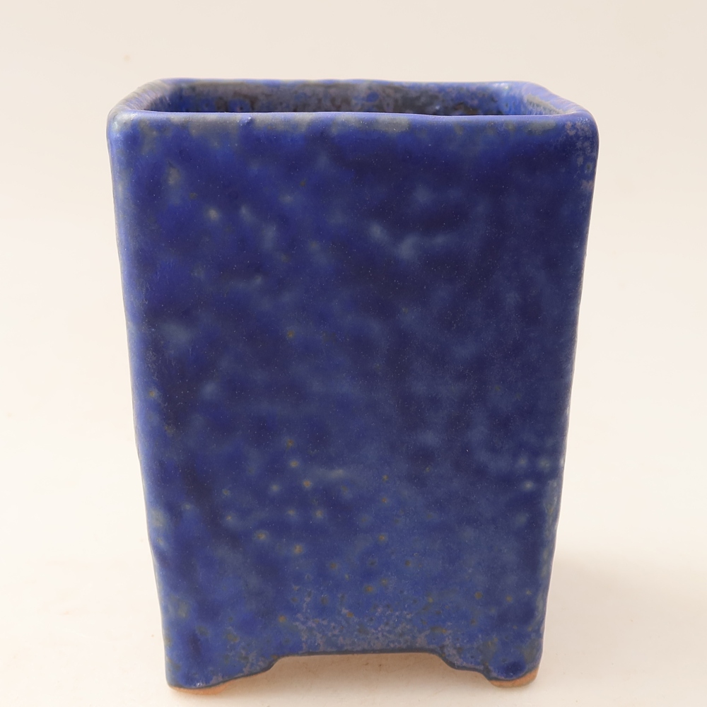 Ceramiczna miska do bonsai 9 x 9 x 11,5 cm, kolor niebieski