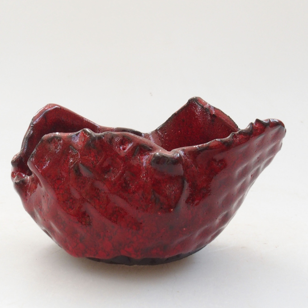 Muszla ceramiczna 8 x 7 x 5,5 cm, kolor czerwony