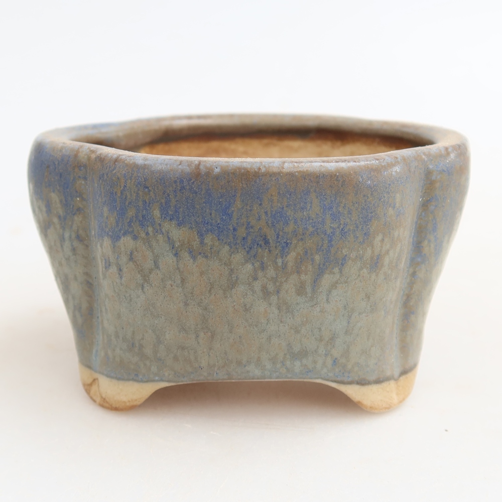Ceramiczna miska do bonsai 8 x 7 x 4 cm, kolor niebieski
