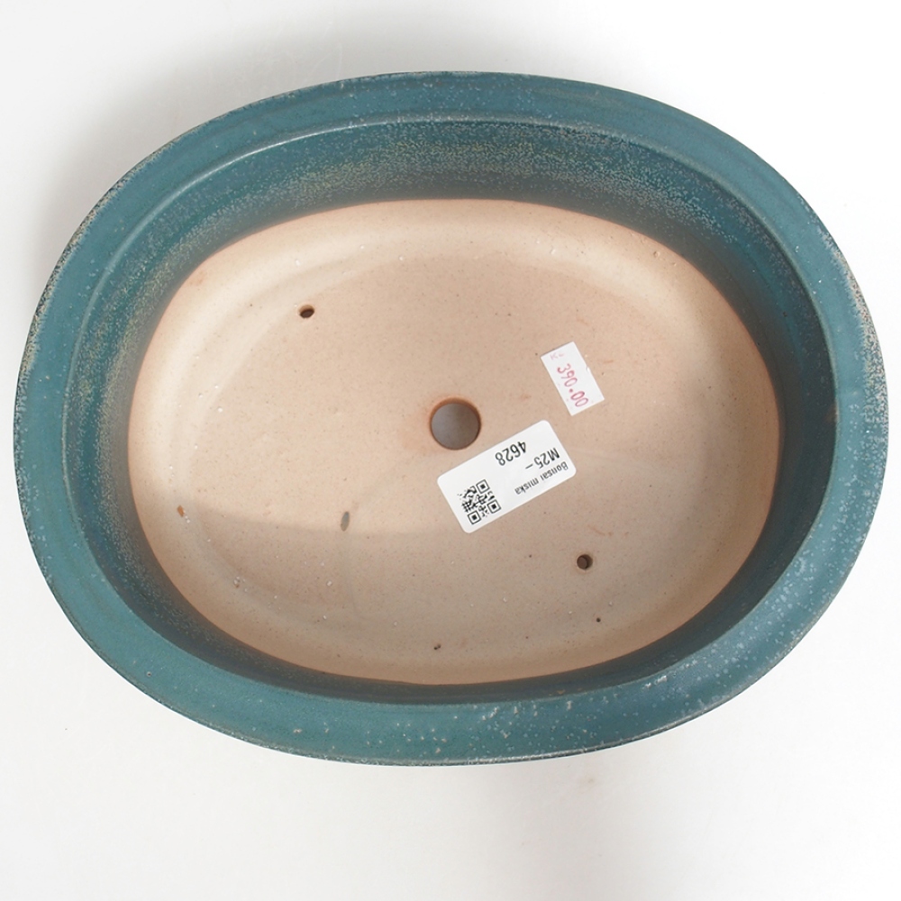 Ceramiczna miska bonsai 23,5 x 19 x 7,5 cm, kolor niebieski
