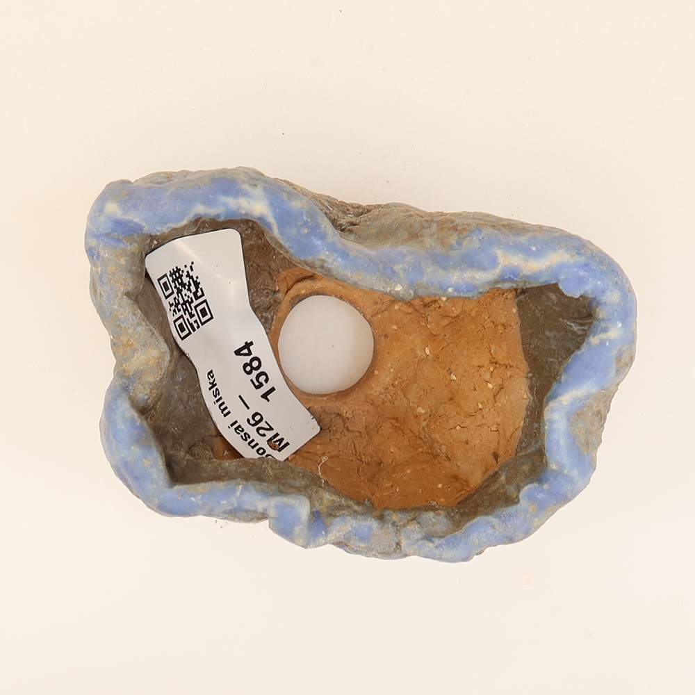 Ceramiczna skorupka  5,5 x 3,5 x 5 cm, kolor niebieski