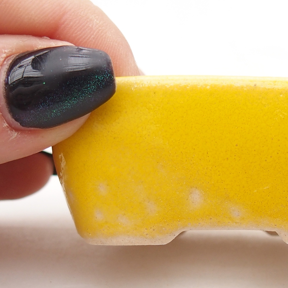 Mini miska do bonsai 6 x 5 x 2,5 cm, żółta