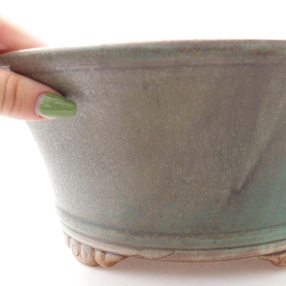 Ceramiczna miska na bonsai 29 x 29 x 12 cm, zielona