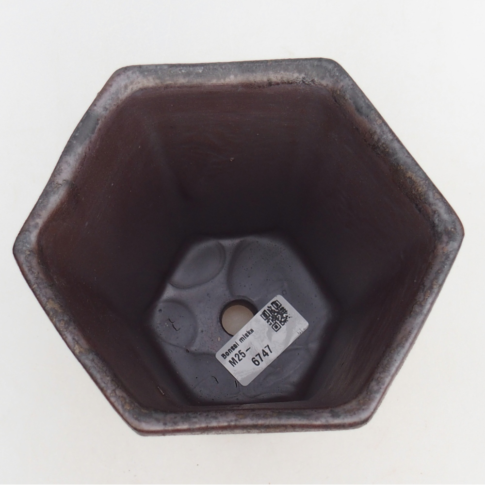 Ceramiczna miska do bonsai 12,5 x 11,5 x 16,5 cm, brązowa