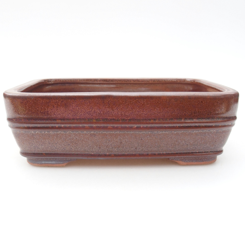 Ceramiczna miska bonsai 16,5 x 12 x 5 cm, kolor brązowy