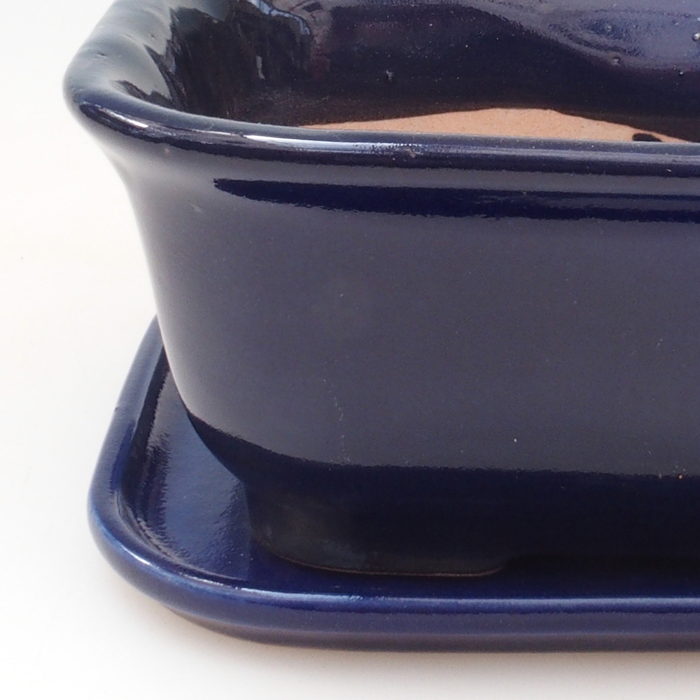 Bonsai bowl + spodek H01 - 12x9x5 cm