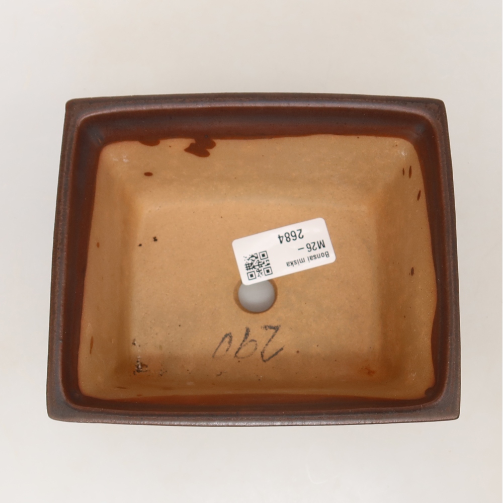 Ceramiczna miska  14,5 x 12,5 x 7 cm, kolor brązowy
