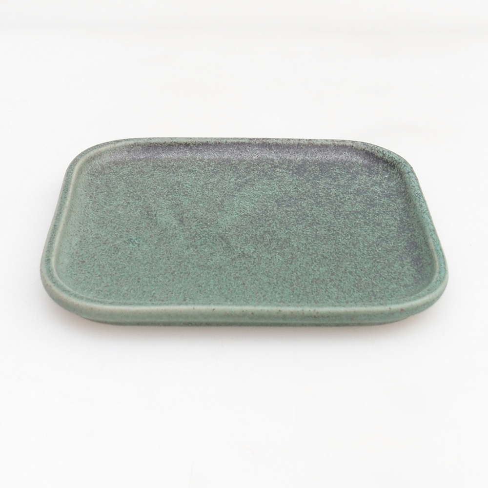 Spodek ceramiczny H38 - 12,5 x 10,5 x 1 cm - zielony