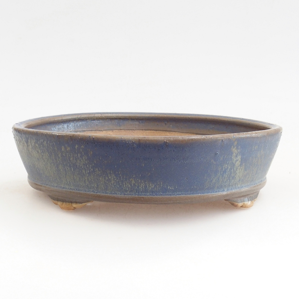 Ceramiczna miska bonsai 21 x 21 x 5,5 cm, kolor niebieski